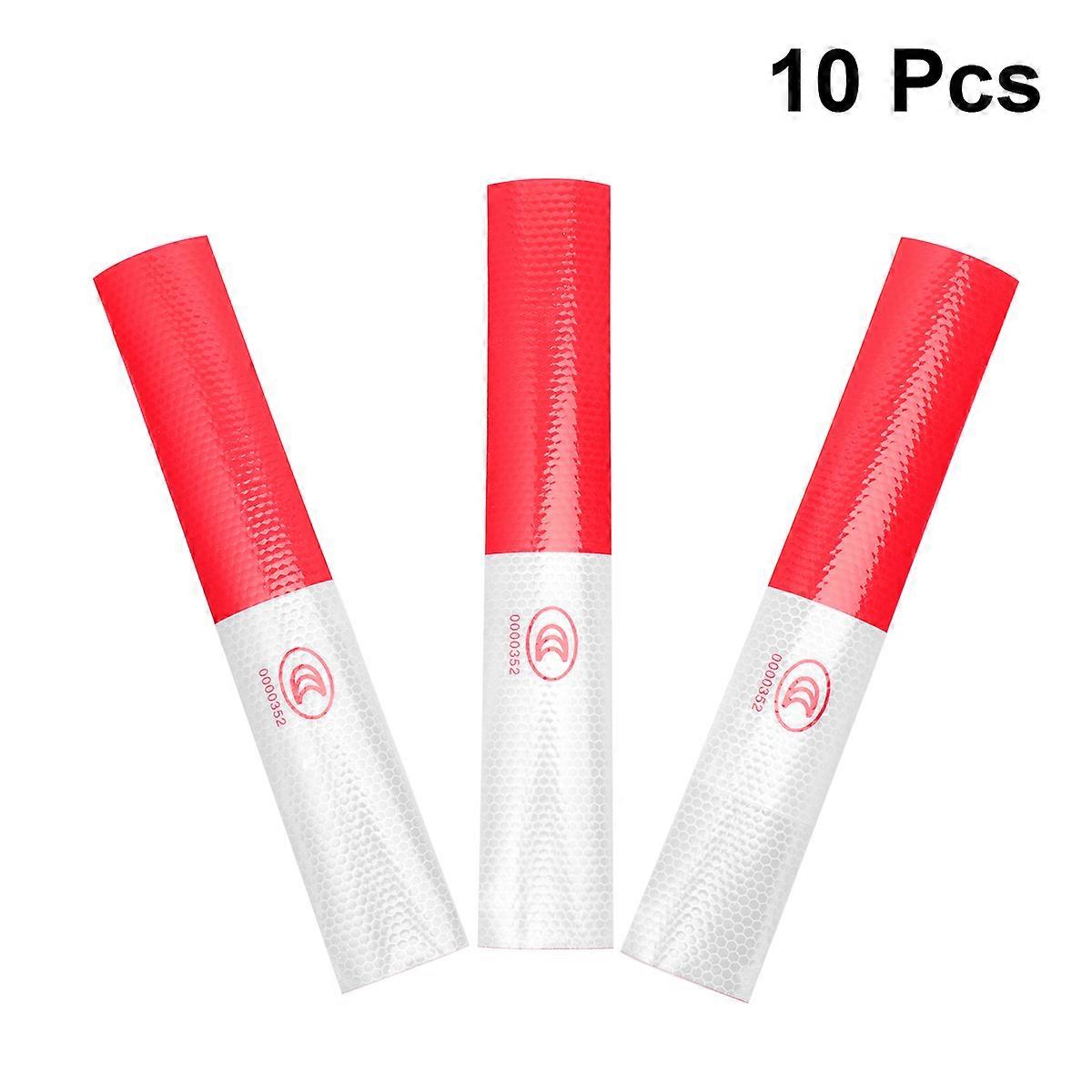 Red Reflective Truck Stickers for Enhanced Safety Warning Visibility with Hexagonal Pattern 10pcs