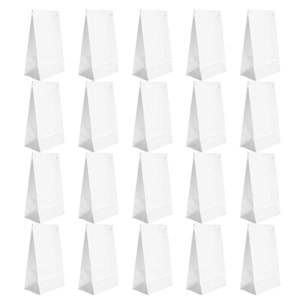 20Pcs Disposable Vomit Bags Waterproof Paper Travel Bags for Cars Trains Airplanes White