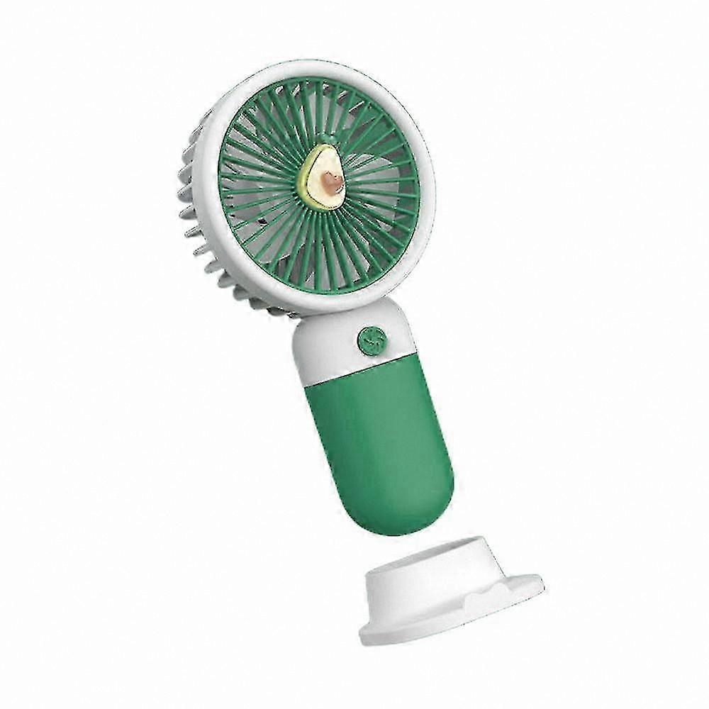 Mini Portable USB Fan with Cartoon Design, Folding Desk Base for Summer Cooling