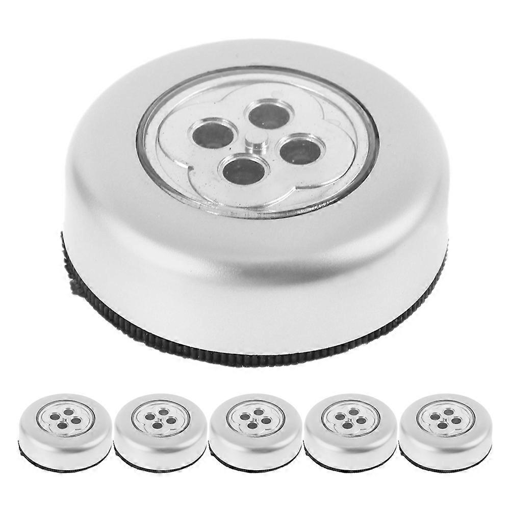 Small Stick On Lights Study Led Illumination Touch Light Modern Design Abs 6Pcs