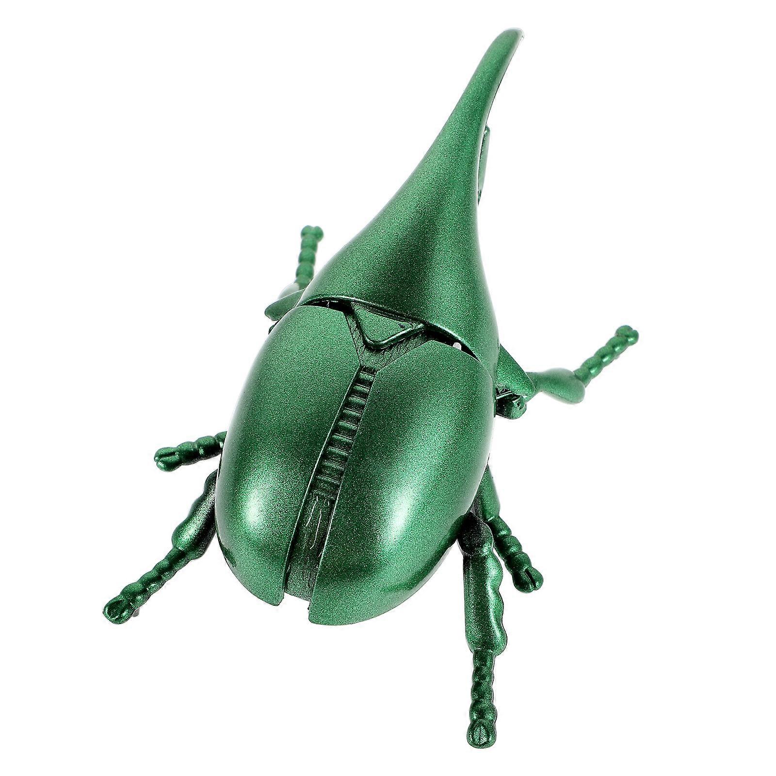 Clockwork Beetle Toys Prank Props For Kids Insect Model Designed In Dark Green 1Pack