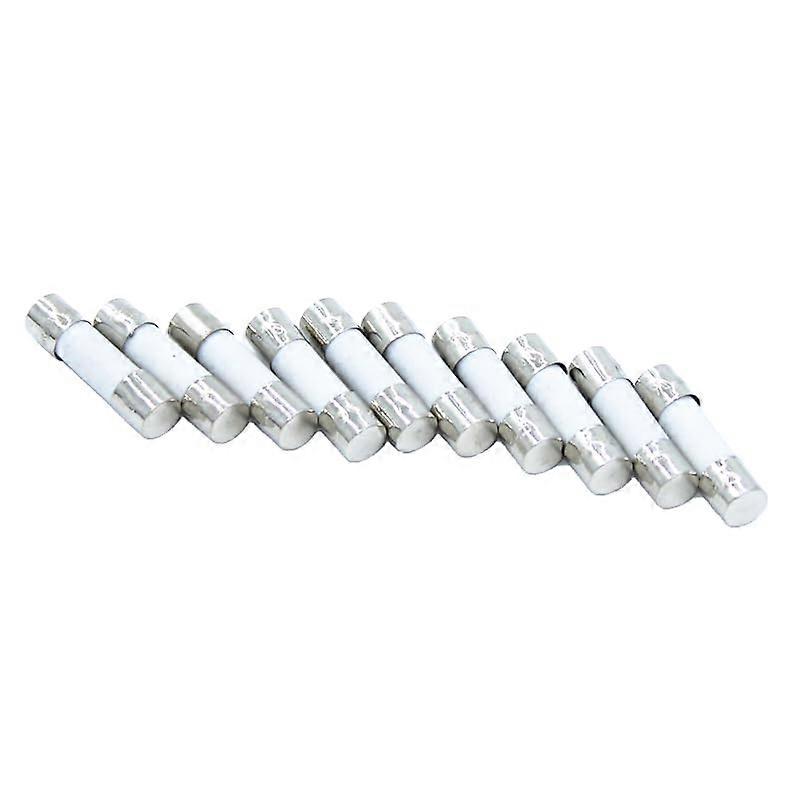 5x20mm Ceramic Fuse 10 Pack 250V 0.1A to 30A Rated Sizes Include 2.5A Ideal for Electrical Applications
