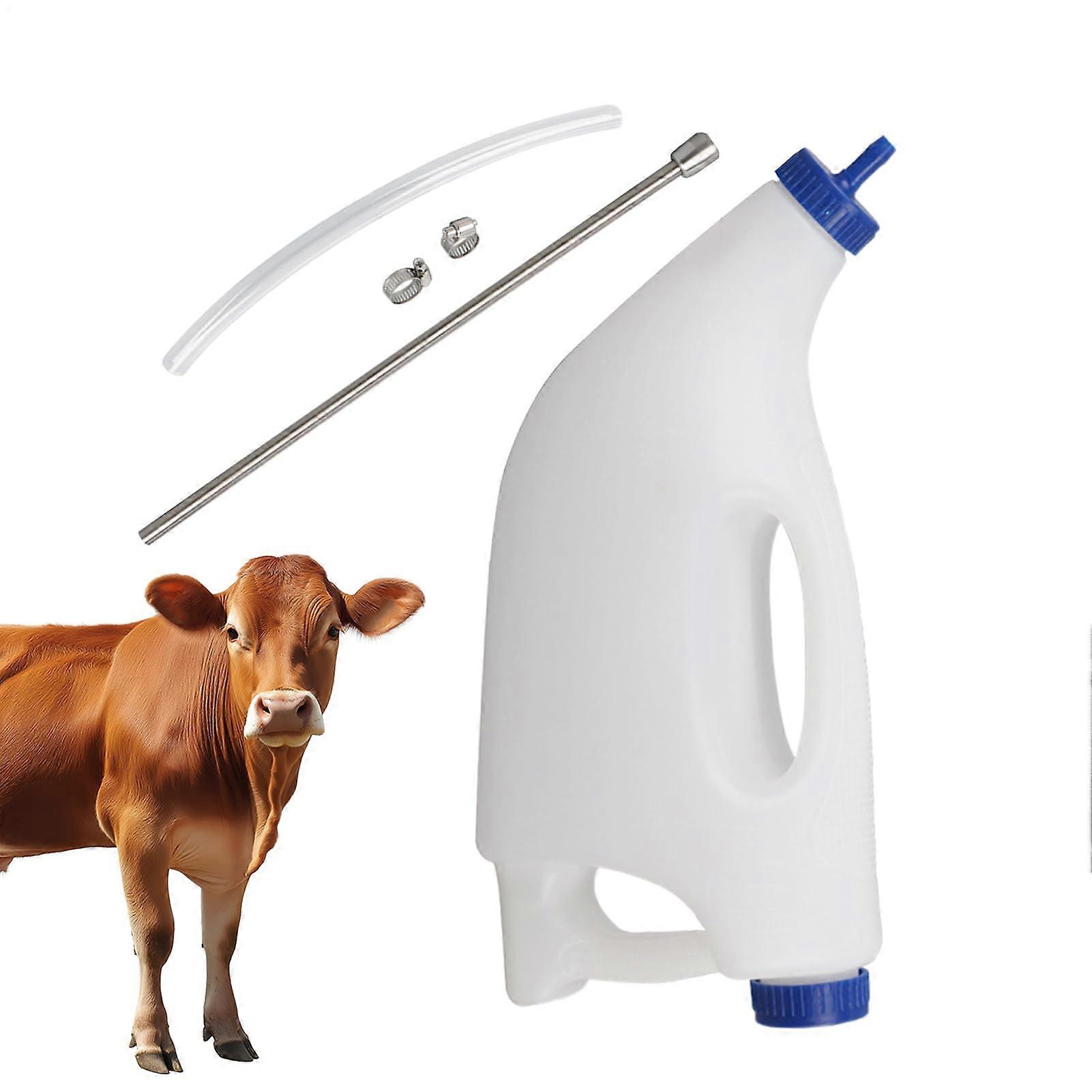 Calf Tube Feeder Nursing Sheep Lamb Feeding Tool 4L Calf Milk Bottle with Flexible Hose