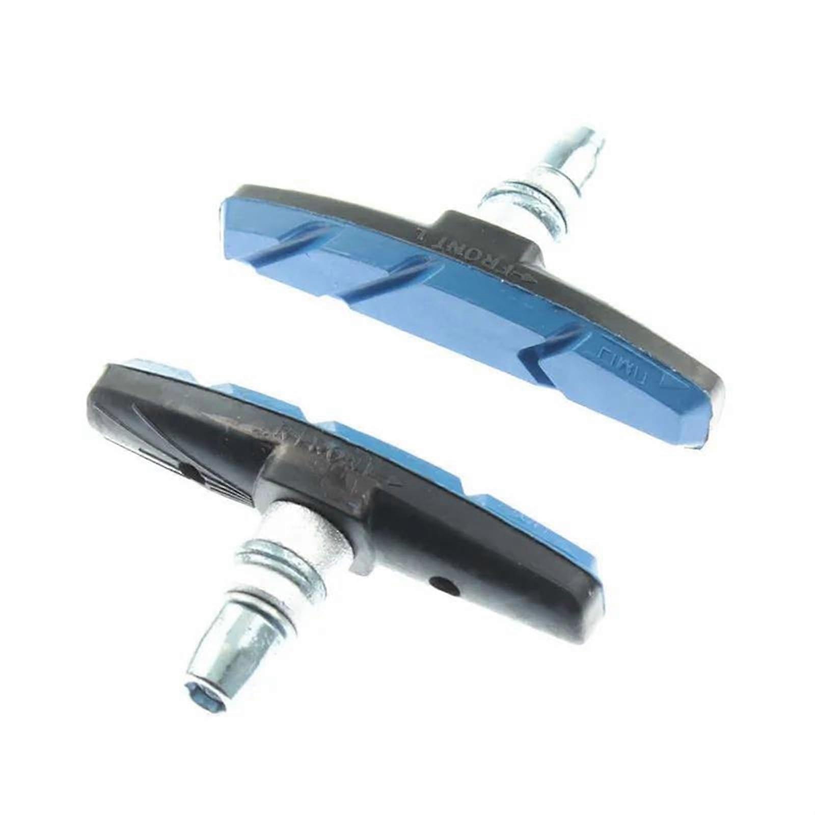 Motorcycle Semi-Metal Brake Pads for Front and Rear V-Brakes, Durable Wear-Resistant Rubber Blocks, 2-Piece Set