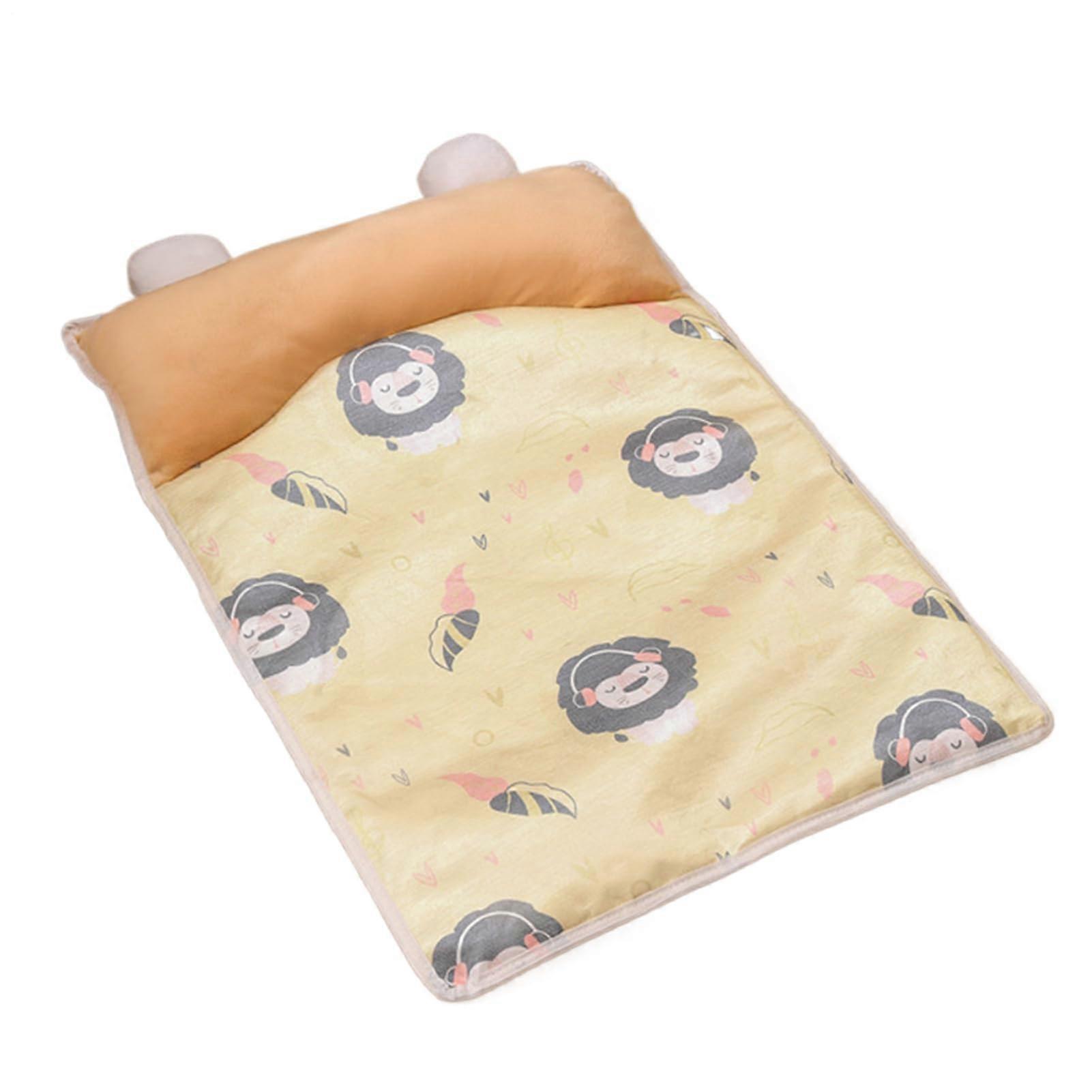 Cat Cooling Mat, Lightweight Foldable Breathable with Pillow for Hot Weather