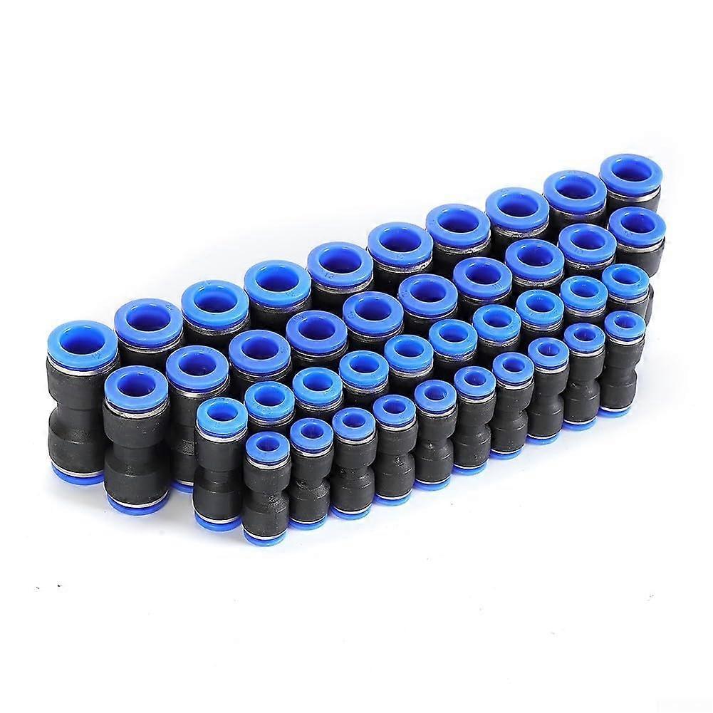 Pneumatic connection solutions complete set with 40 straight connectors for quick and easy repairs.