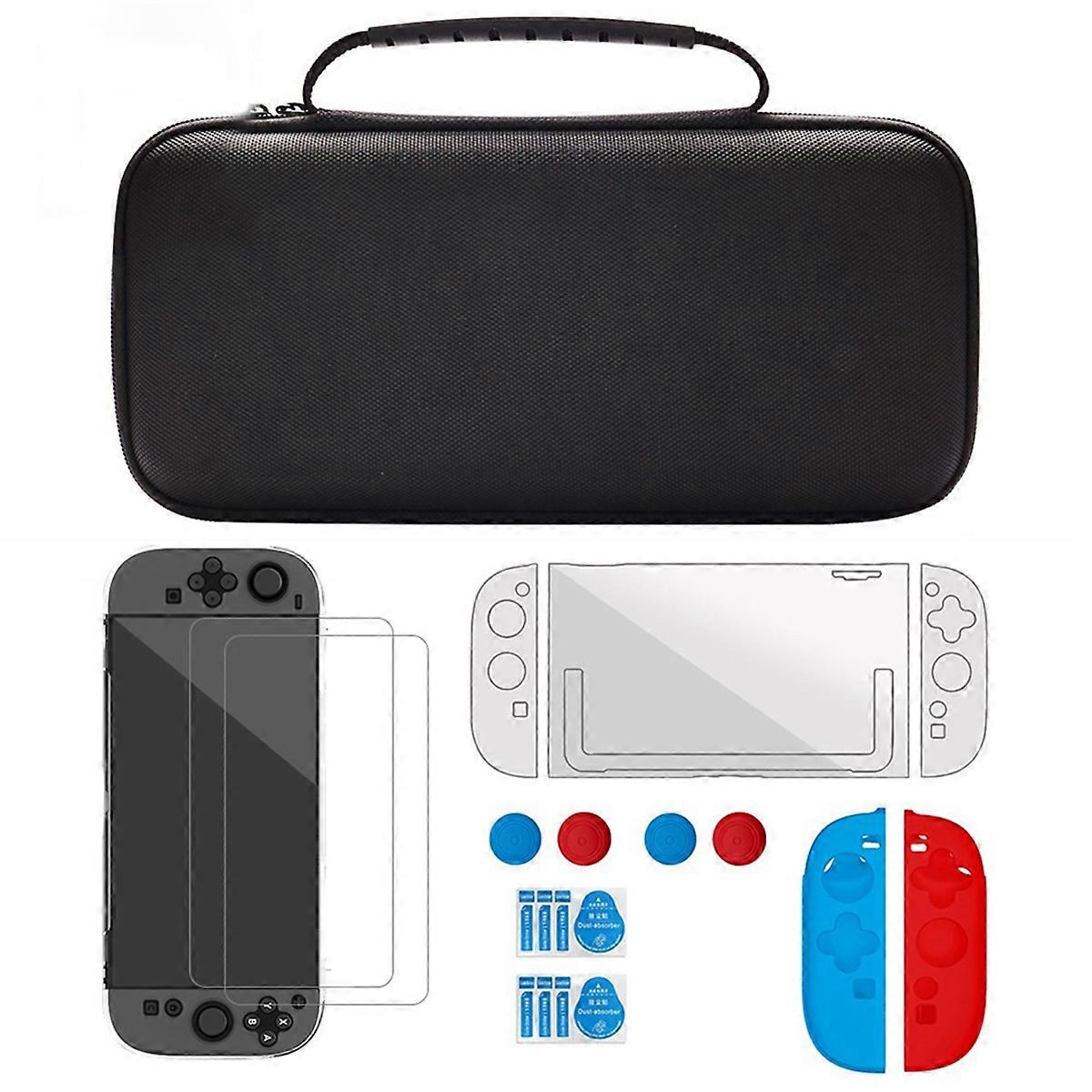 Carrying Case for Switch 2 Accessories Kit for 2 Screen Protector Shell Joystick Cap Handle Cover
