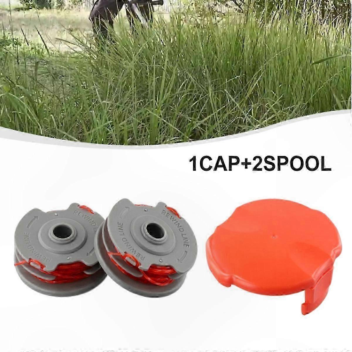 Dual Autofeed Spool with Line and Cap Cover for Garden Strimmers and Trimmers