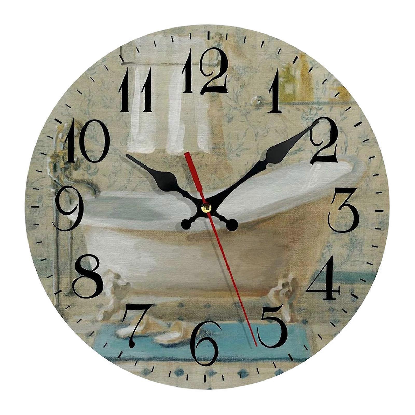 Decorative Wall Clock,Silents Battery Operated Wall Clock Silents None Ticking Wall Clocks Sweeps Movement Easy to Read Multicolor