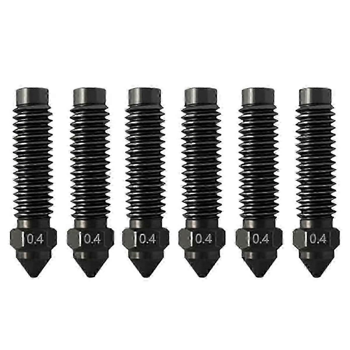 6-Piece High-Speed Steel Nozzle Set 0.4mm for Centauri Tools