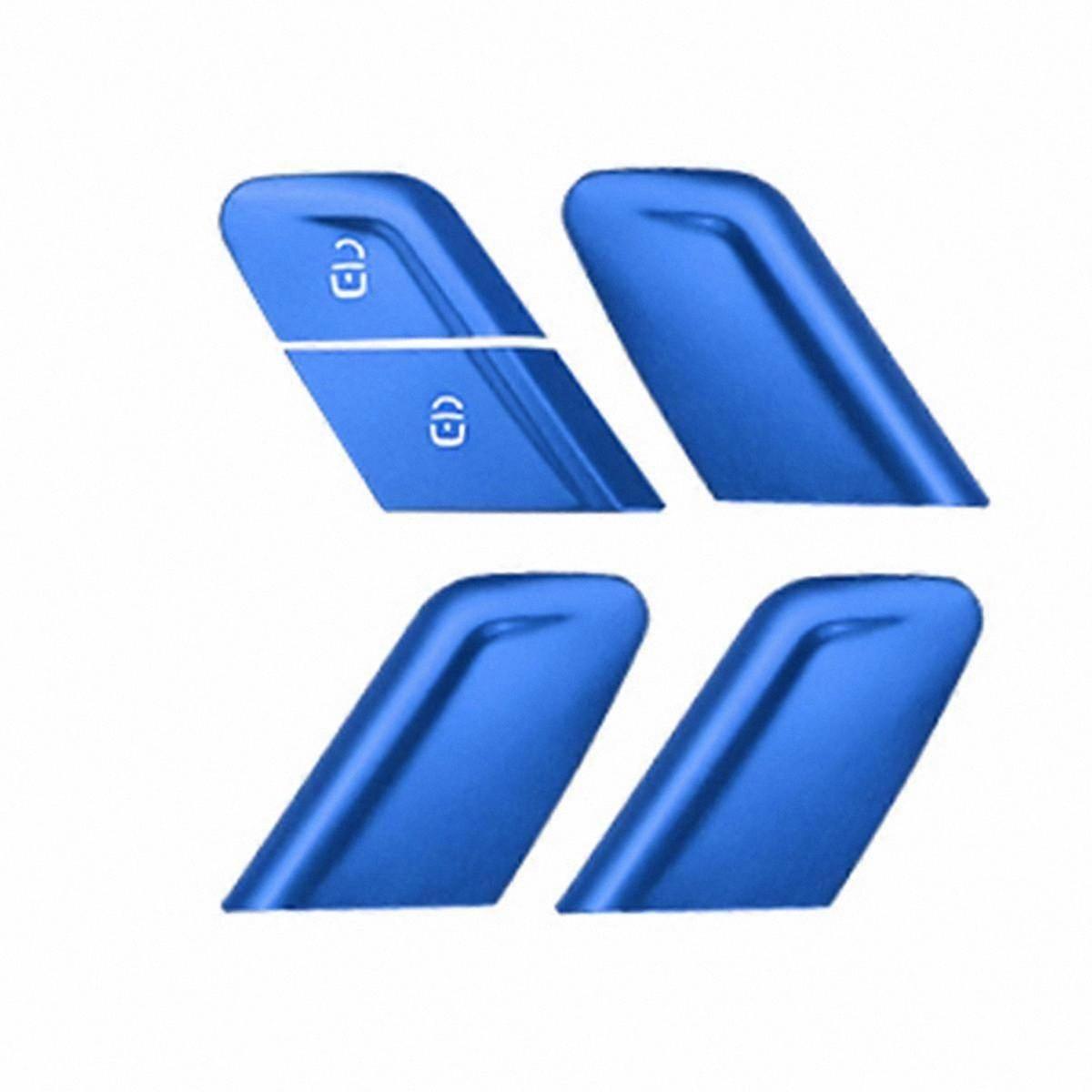 Universal Car Door Lock Button Switch Trim Sticker for Vehicle Interior Decoration - Compatible with Multiple Models