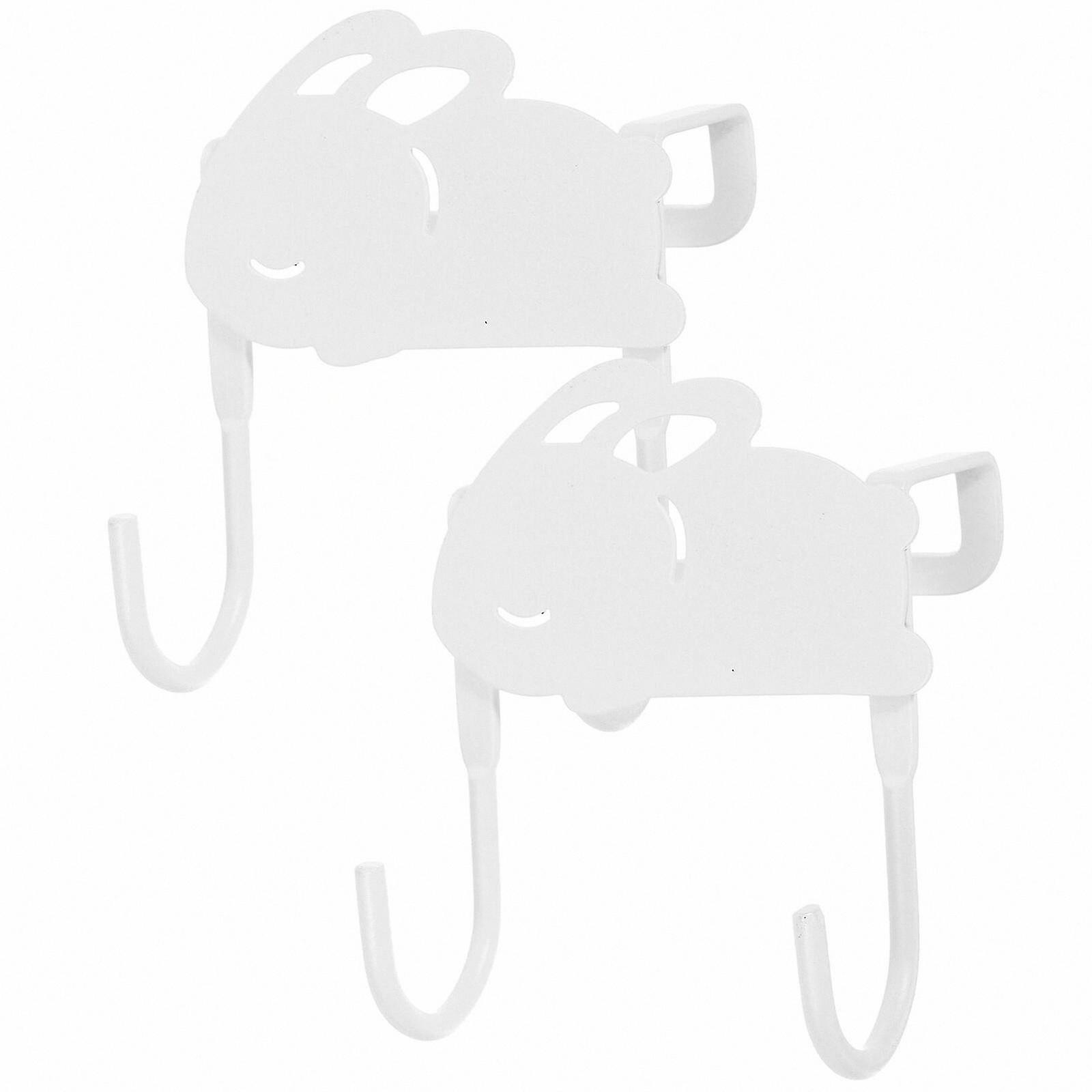 Rabbit Shaped Door Hooks - 2 Pack Over-the-Door Hangers for Space Saving Storage Solutions