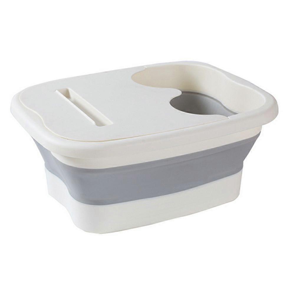 Footbath Massage Bucket Soaking Bucket Folding Basin Spa Foot White