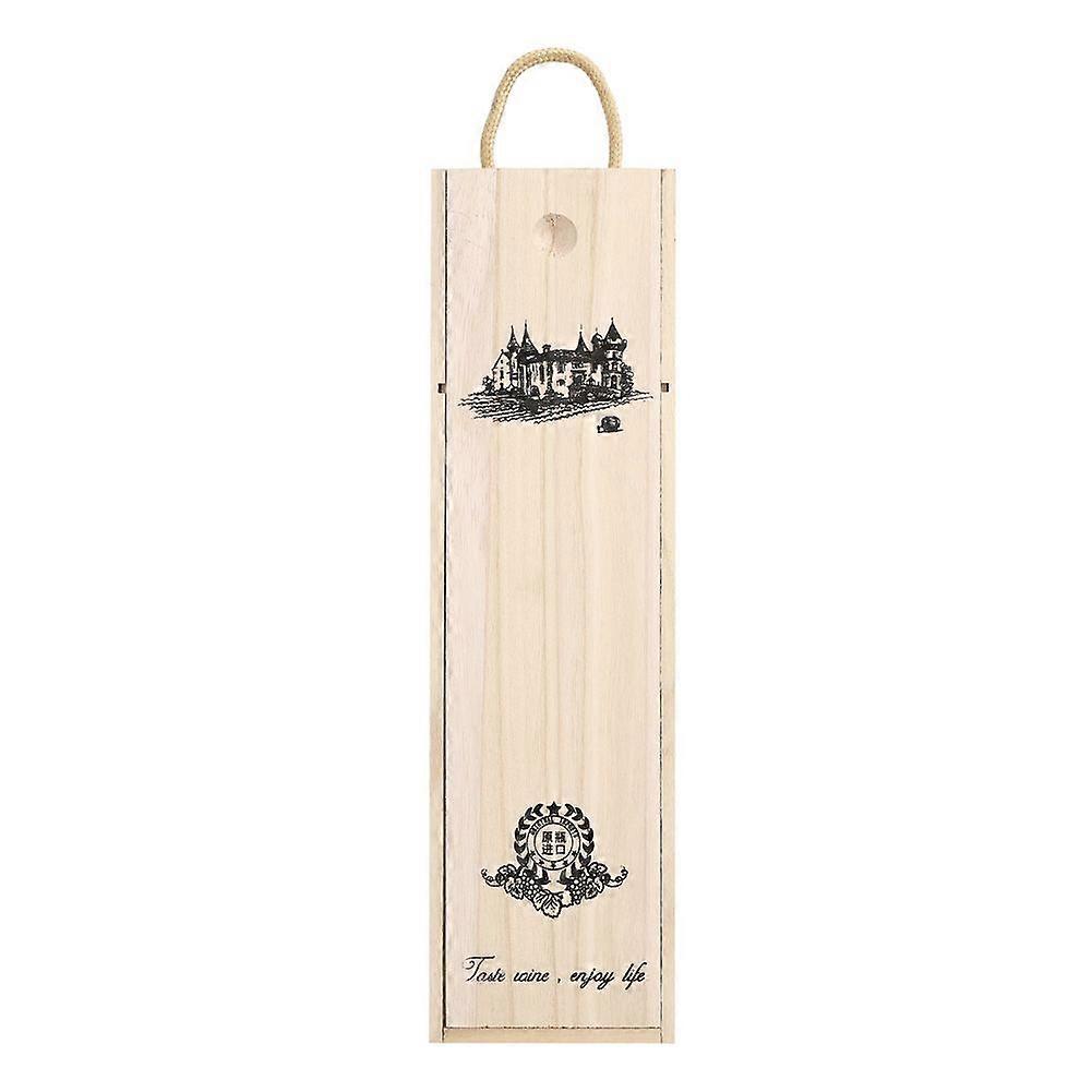 Delicate and portable retro style wooden red wine bottle storage box for gift and decoration