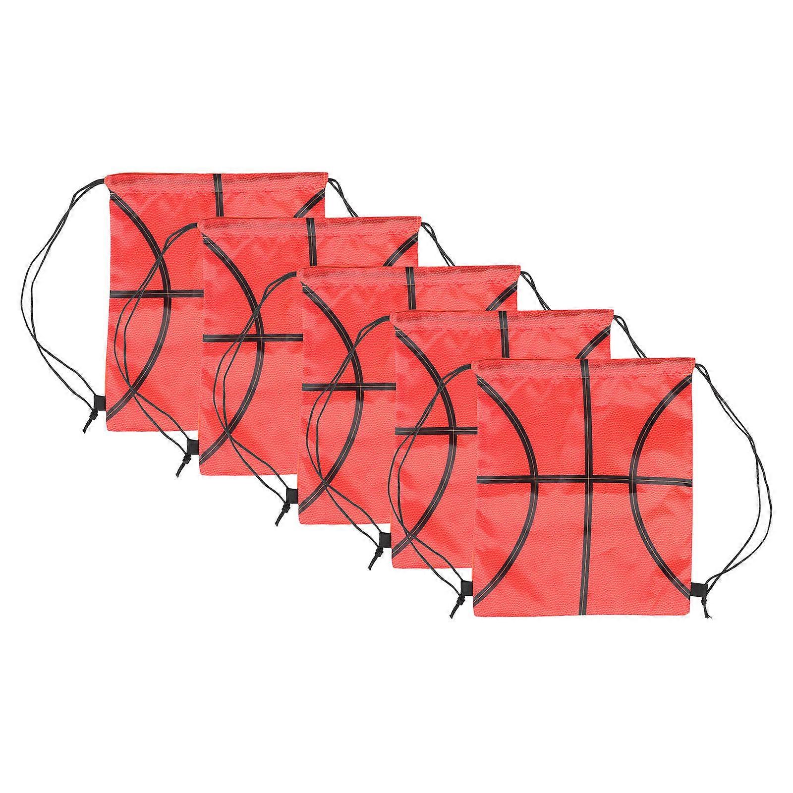 5Pcs Drawstring Backpack Outdoor Sports for Fitness Waterproof Multi Color