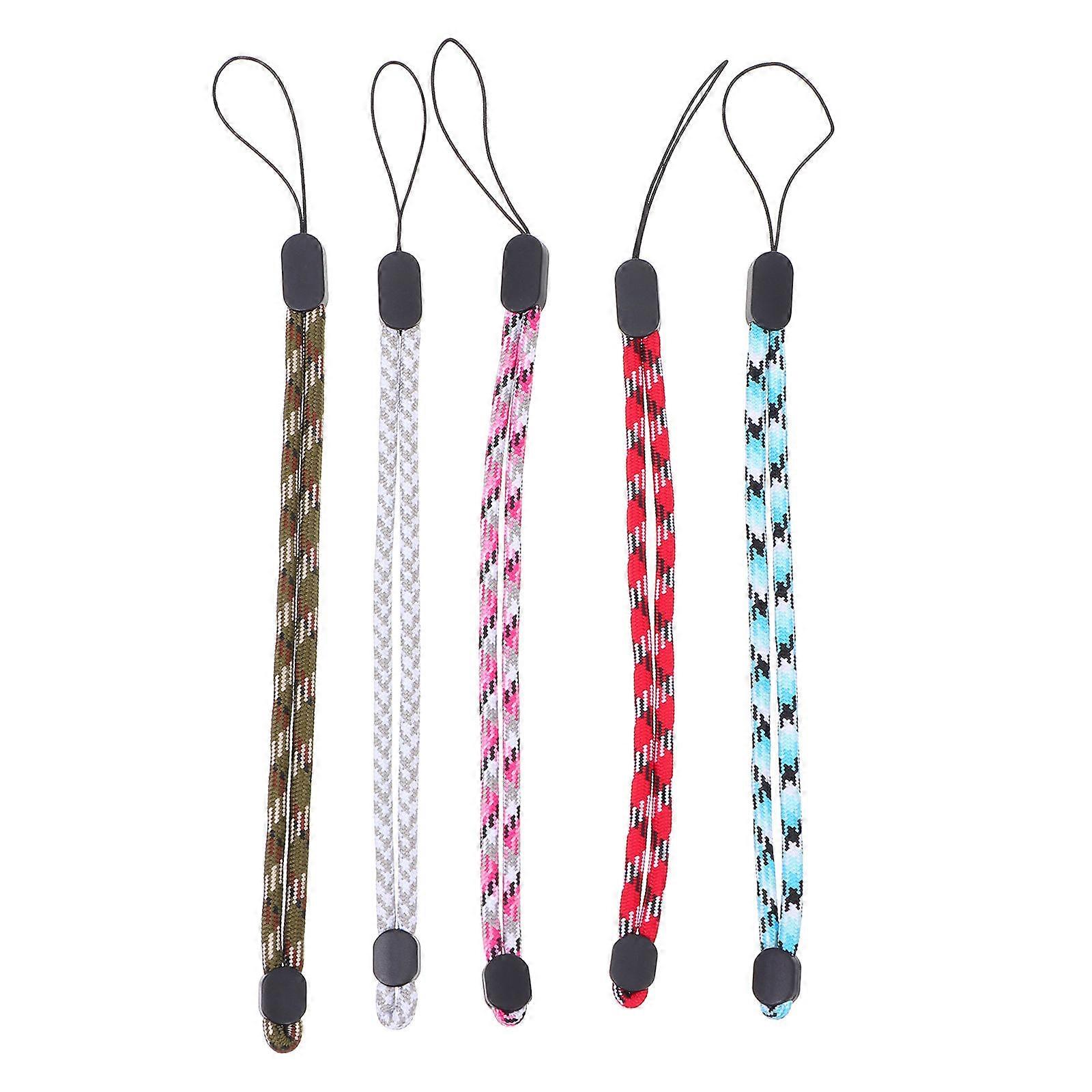 Cellphone Wrist Strap Strap for Traveling Assorted Color Made of Polyester and Abs Functional Anti-Slip 5Set