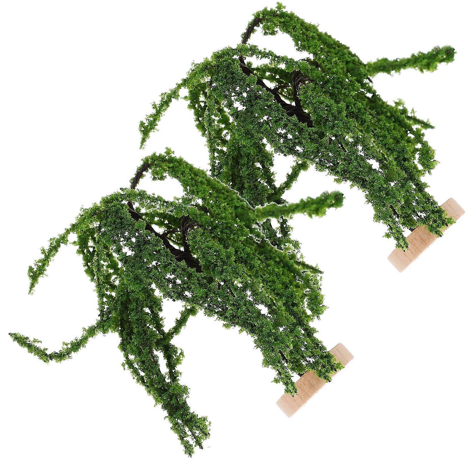 2pcs Miniature Landscape Trees Realistic Street Tree Models for DIY Garden Kits, Christmas Decor, and Dollhouse Ornaments – Creative Miniature