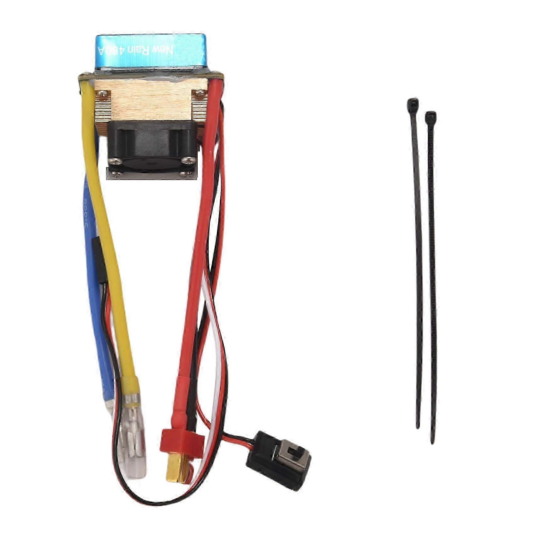 480A Brushed ESC Motor with Coolant Fan, Waterproof & 3 Modes for RC Cars - Advanced 5V/3A BEC