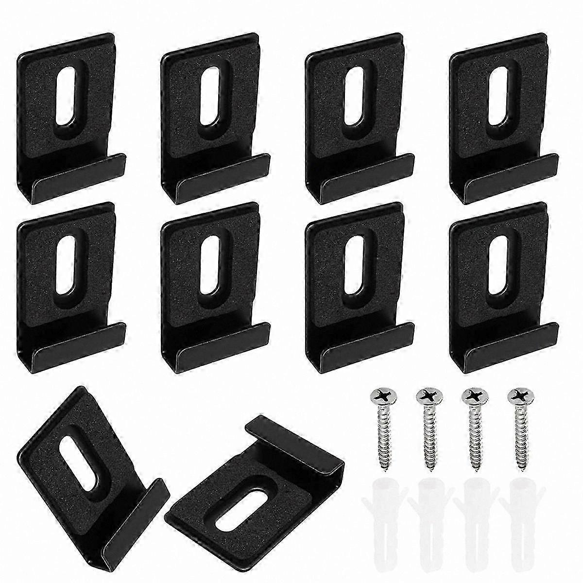 10-Pack Durable Mirror Mounting Kit, Heavy-Duty Clips for Wall Installation, Single Hole Design