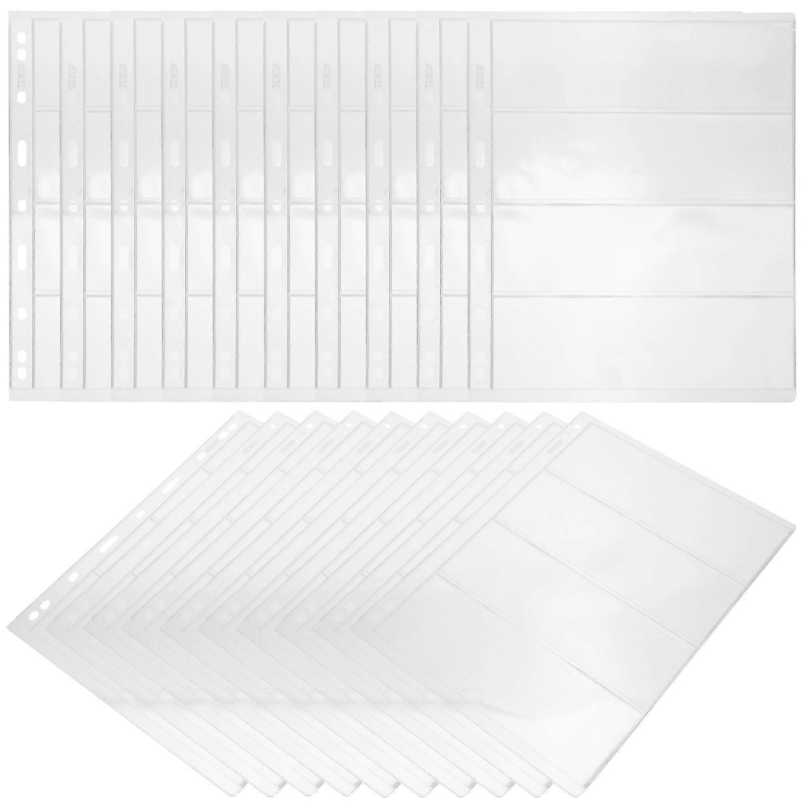 Stamp Collecting Pages Album Binder for Collection Storage Transparent Pvc Protection from Damage and Dust 20Pack