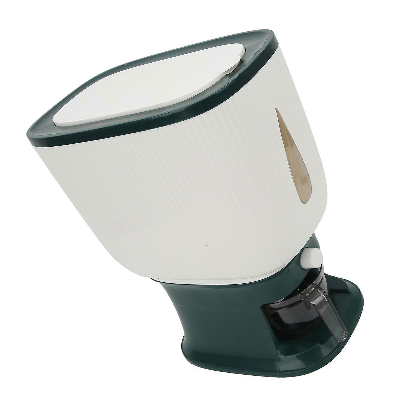Large Capacity Automatic Rebound Rice Dispenser with Cup, Green