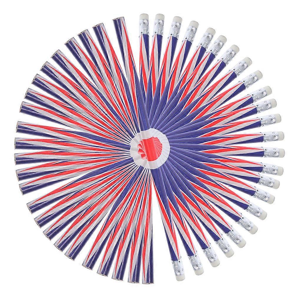 36PCS Pencils with Eraser for Kids – 7.5" Wood Cased Pencils with UK Flag Design – Bulk Writing Tools for School & Office – Fun Classroom Supplies
