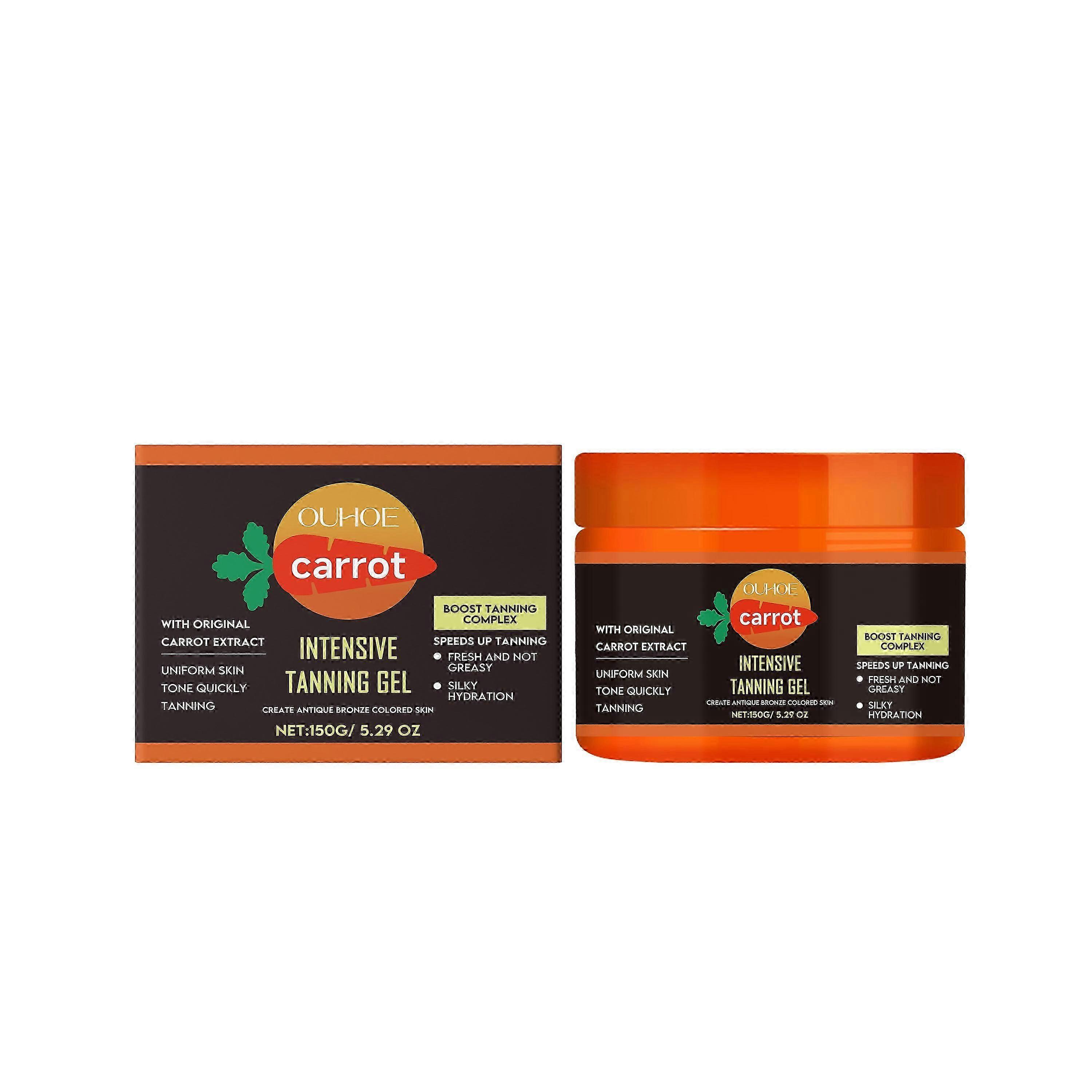 Carrot Tanning Gel - Hydrating, Easy Absorb, Nourishing Skin Tanning Gel for Natural Bronze Glow