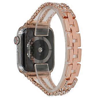 Rhinestone Decor Aluminum Alloy Watch Strap Accessory for Apple Watch Series 10 42mm/9 8 7 41mm/SE (