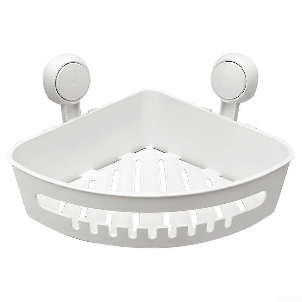 Sturdy Corner Shower Shelf With Strong Suction Corner Bathroom Organizer For Bath Items (A)