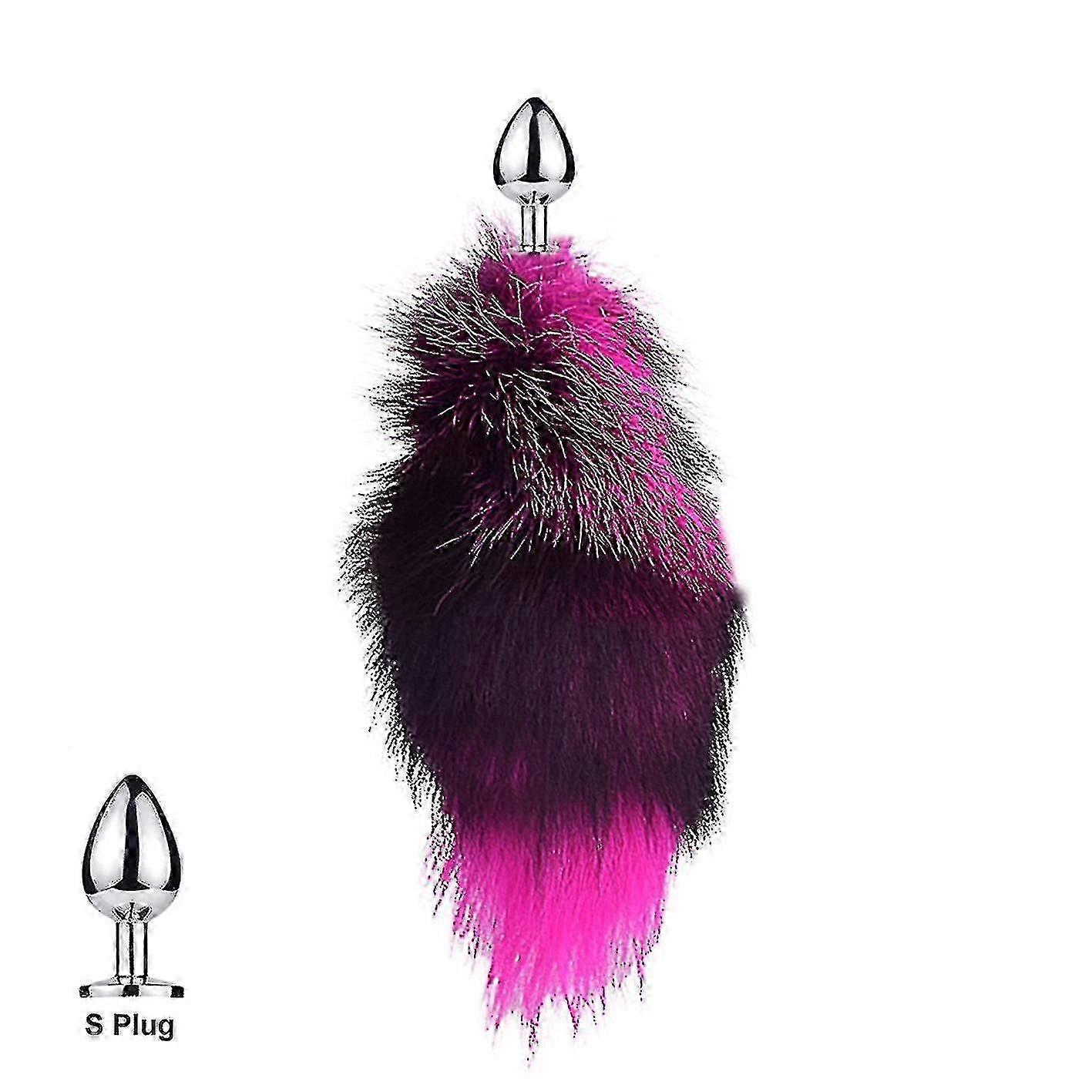 real hair fox tail plug small detachable pet toy