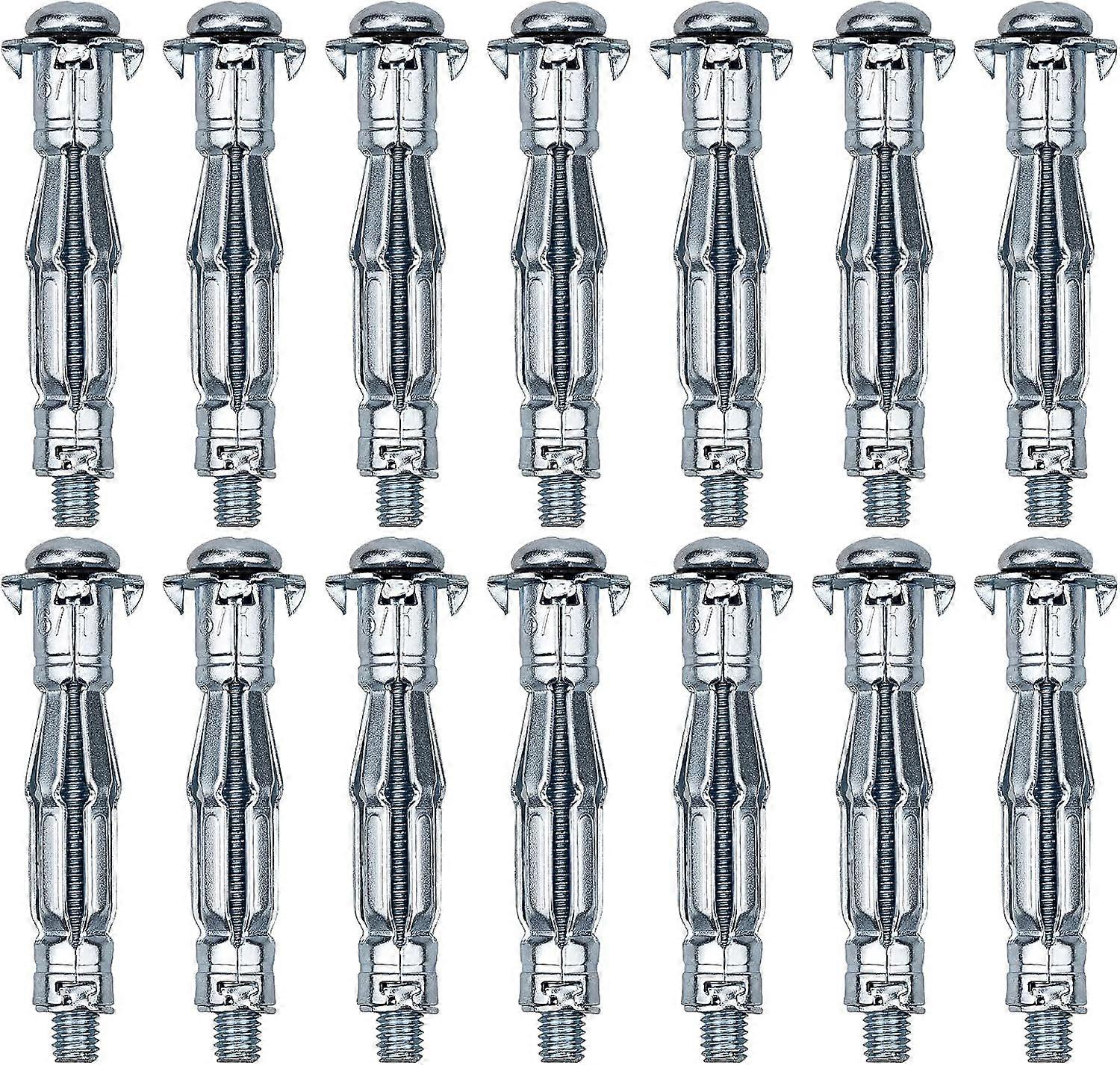20 Pz M6 * 50MM Tasselli in metallo a corpo cavo Ancoraggio in metallo ad espansione Vite ad espansione Ancoraggio in metallo per parete cava in cartongesso——Adélala