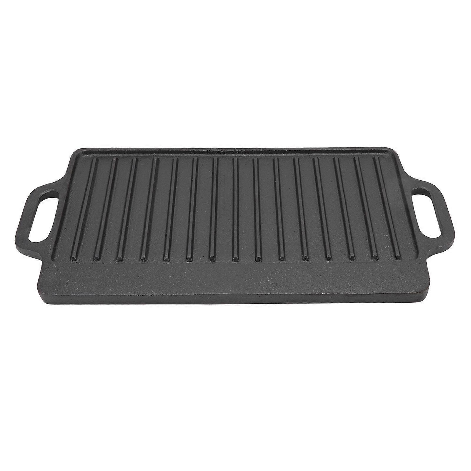 Thickened Cast Iron Teppanyaki Grill Griddle 46x23 cm Rectangle