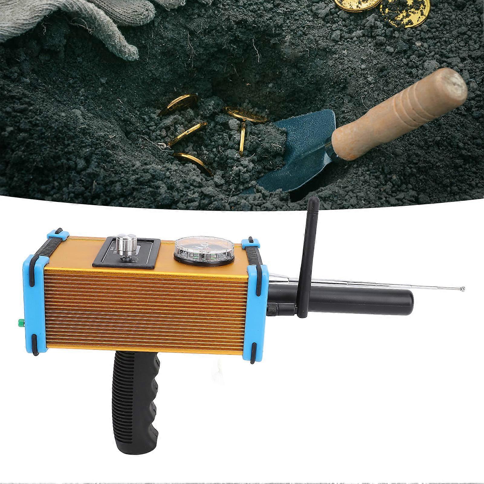 Metal Detector 15M Depth 1000M Range Blue with Compass EU Plug