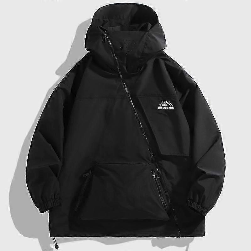 2025 Plus Storlek 5XL-12XL Överdimensionerad kappa för män Utomhuskläder Mode Långärmad Vindjacka Mäns Jackor Huva
