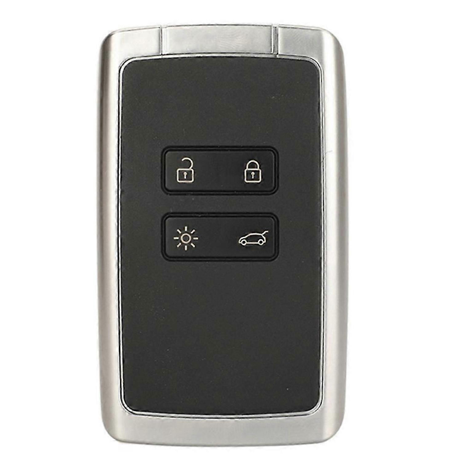 Suitable for 4-Button Renault Smart Remote Control Car Key 434mhz-4A Chip Silver Back Flat
