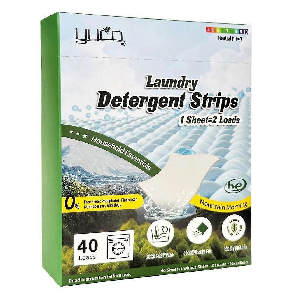 Laundry Detergent Sheets, Eco-Friendly, Plant-Based, Hypoallergenic, No Plastic