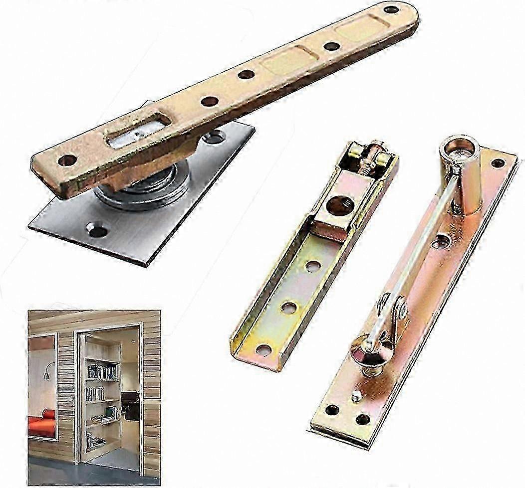 Heavy Duty Hidden Door Hinges for Wood and Bookcase Secret Doors, Side Mount Pivot Hardware