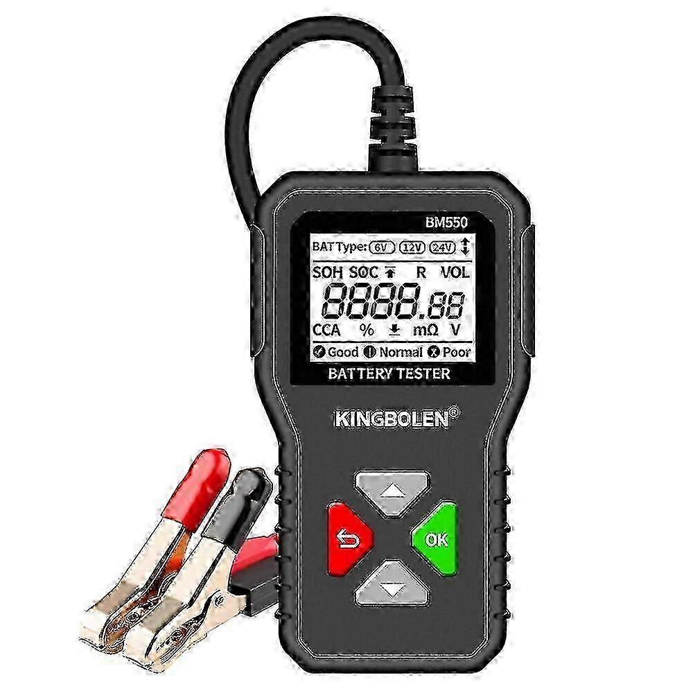 Kingbolen Bm550 Car Battery Tester 6v 12v 24v 100-2000 Cca Battery System Detect Auto Battery Analyzer Car Battery Tool Pk Kw208