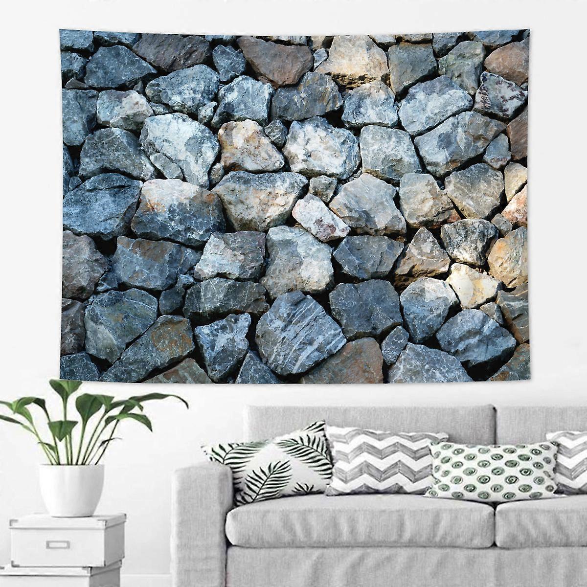 Rock Stone Wall Tapestry 3D Effect Camouflage Stone Wall Decoration Room Background Wall Cloth Decorative Tapestry