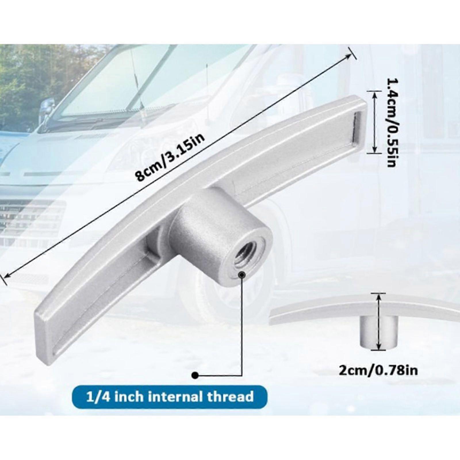 2 Stück RV Abfallventilgriffe T1003-6MN Ersatz für Camco Valterra Camper Ablassventil T-Griffe Passend für 1 1/2 '' und 3 '' Absperrschieber