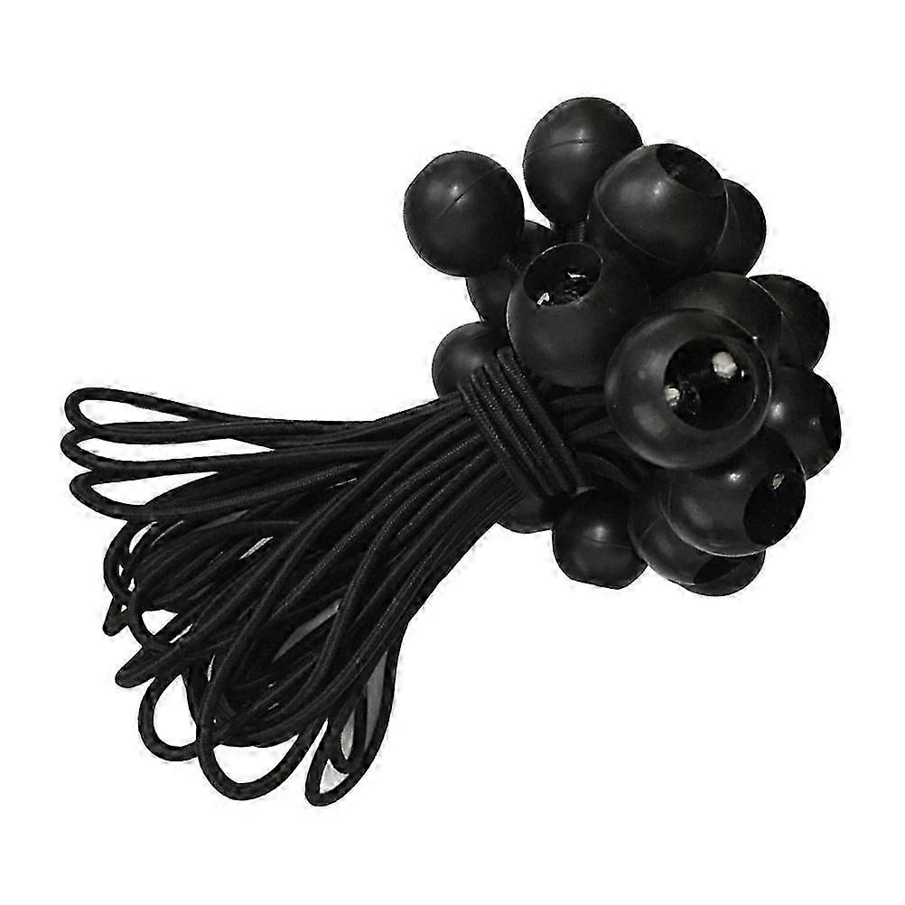 binde elastisk snor høj elastisk kugle telt stroppe camping tilbehør sort 15cm til udendørs aktiviteter 25stk