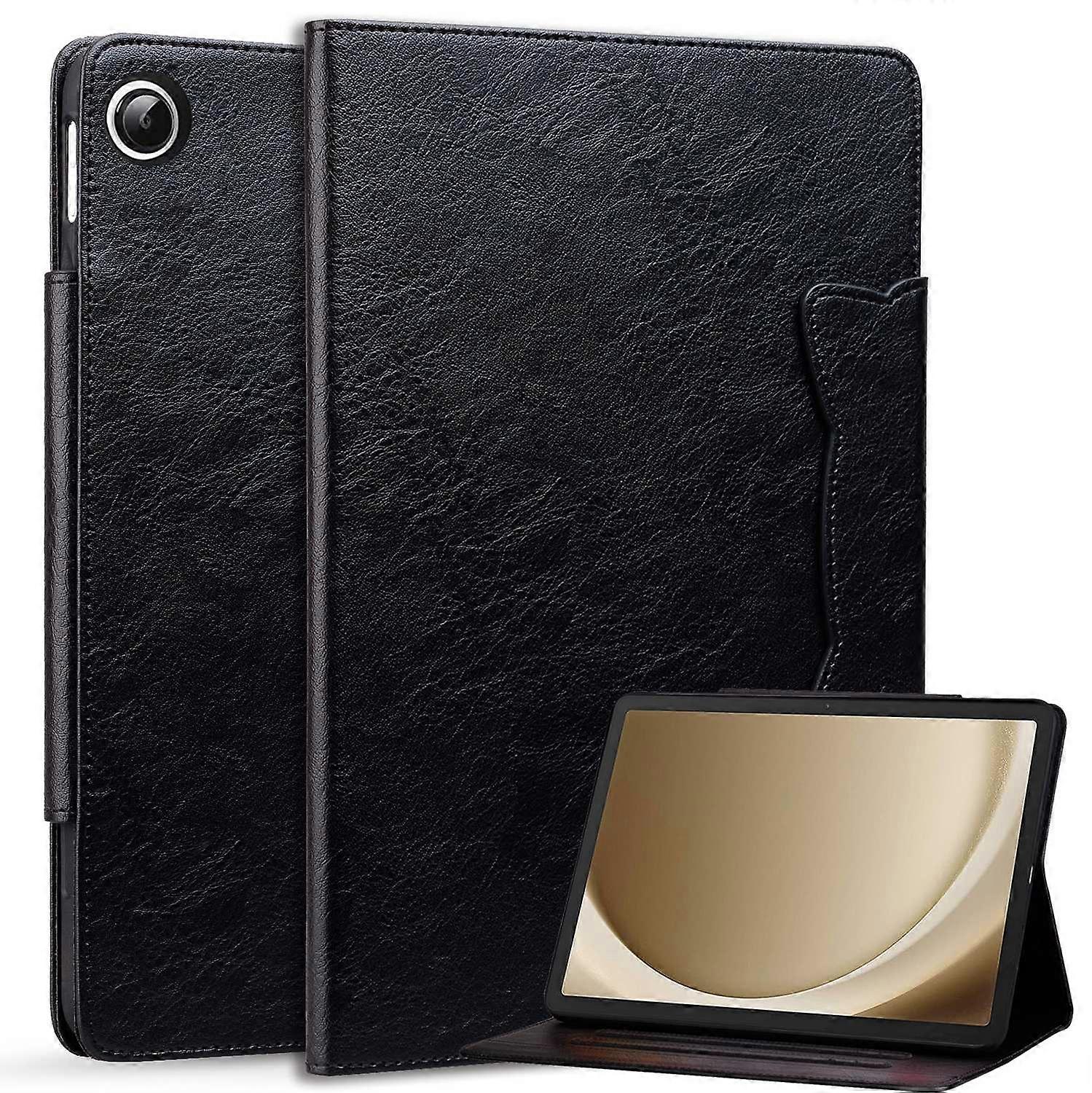 For Samsung Galaxy Tab A11 X133 X130 Tab A9 Case Cat Buckle Closure Leather Protective Stand Cover