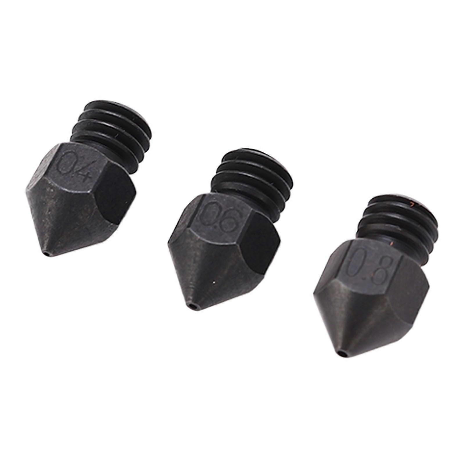 8PCS MK8 3D-Drucker-Düsen-Kit aus gehärtetem Stahl 0,4 mm-0,8 mm