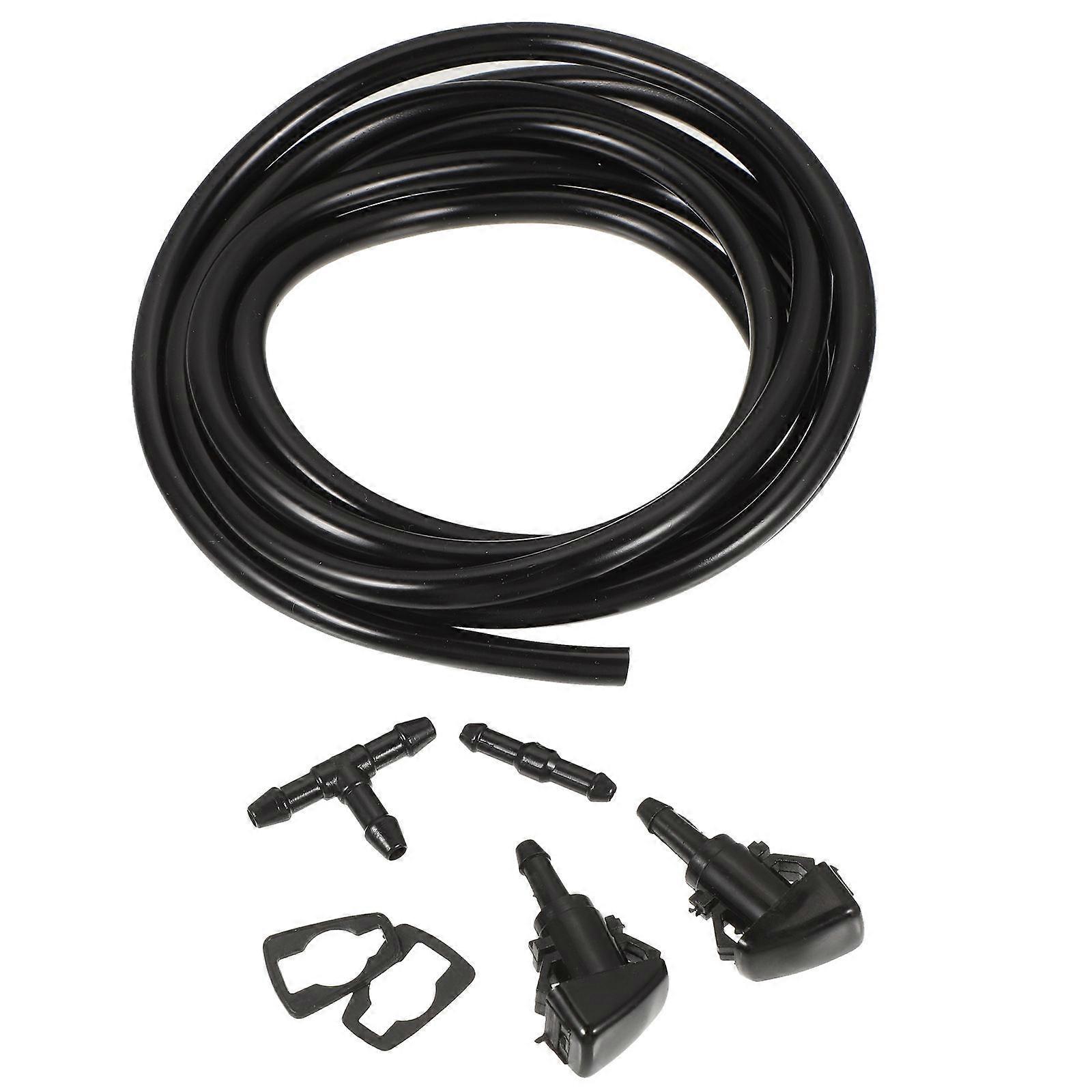Windshield Washer Hose Repair Kit for Cleaning 1Set Includes Nozzles Hose and Connectors