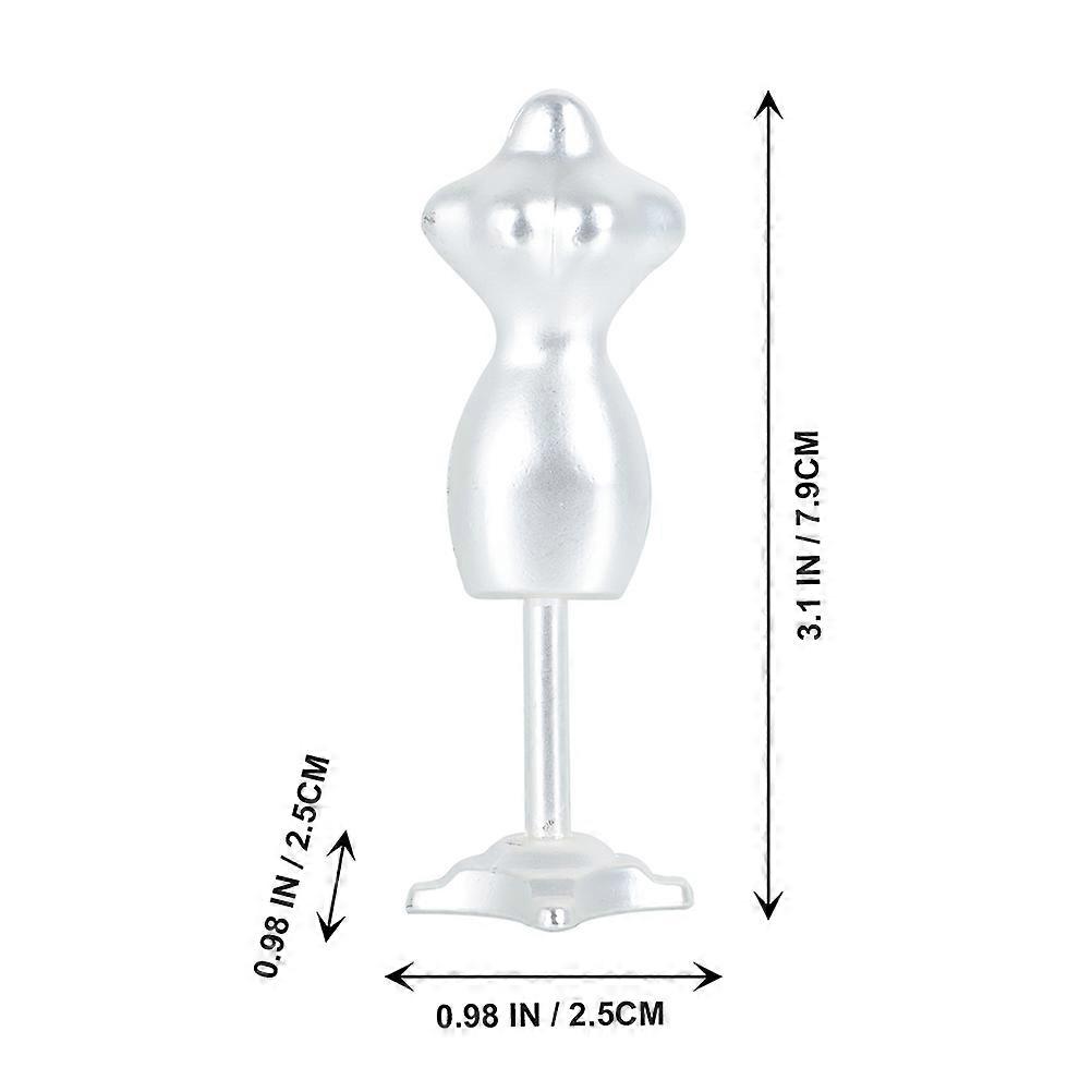 Silver Doll Clothes Display Stand Zinc Alloy Model for Playing 2Pcs Set