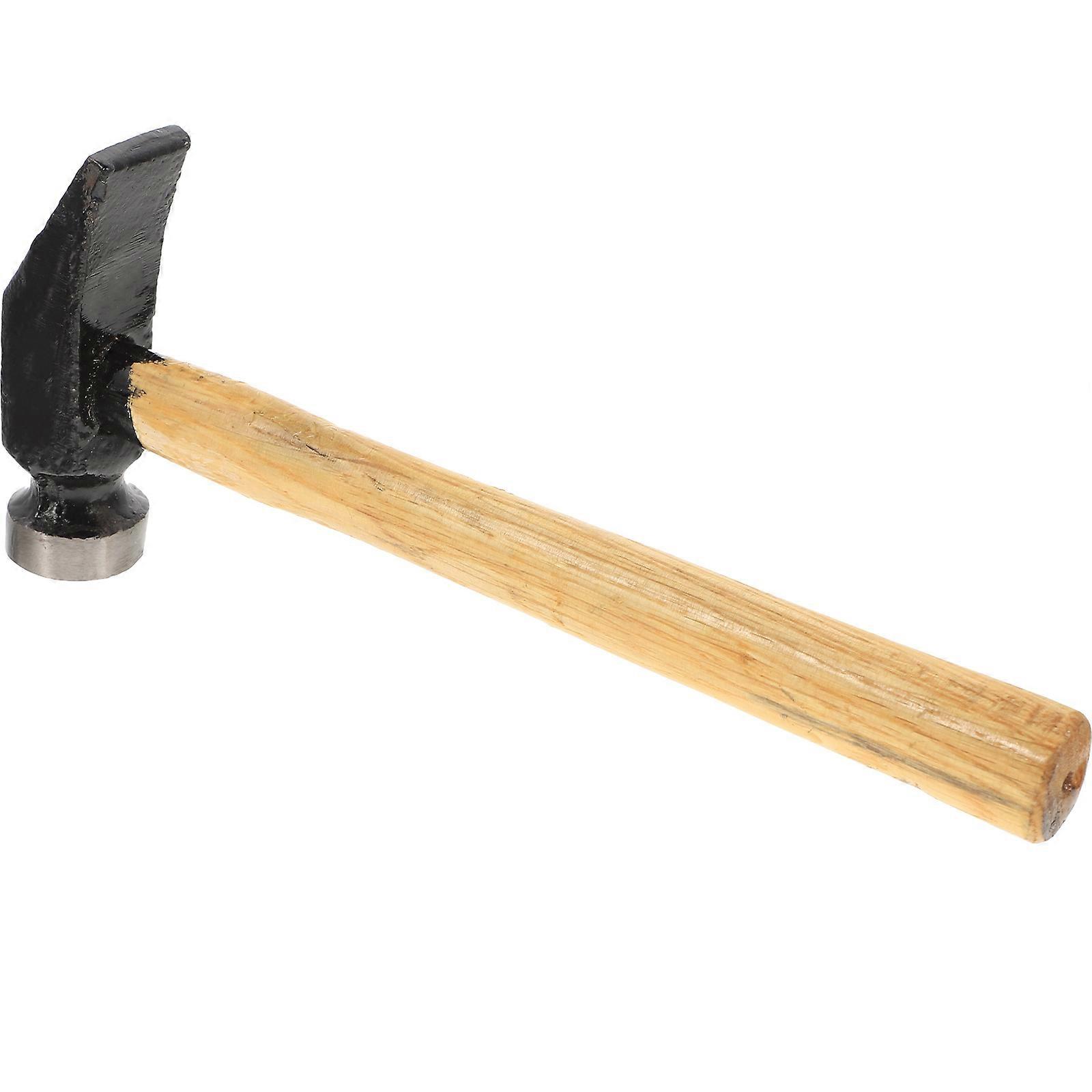 Tack Hammer Wooden Handle Shoe Repairing Tool Iron Wear Resistance 1Pack