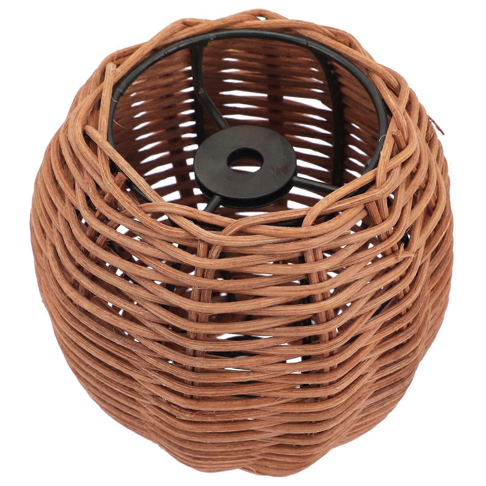 Rattan Lamp Shade Counter Lamp Base for Home Use Japanese Style Brown