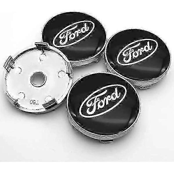 F11 - 60mm 4-pack Center Covers Ford Silver One Size