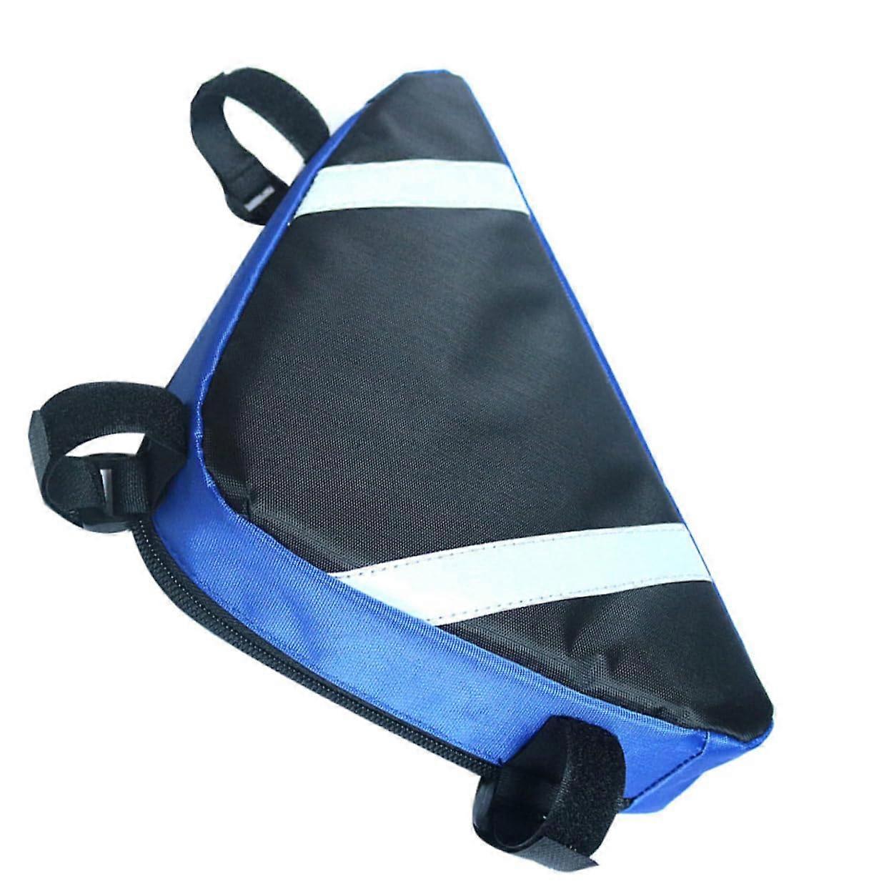 Water Resistant Bike Frame Triangle Bag With Strap For Mountain And Road Bikes Left Or Right Side Mount Secure Zipper
