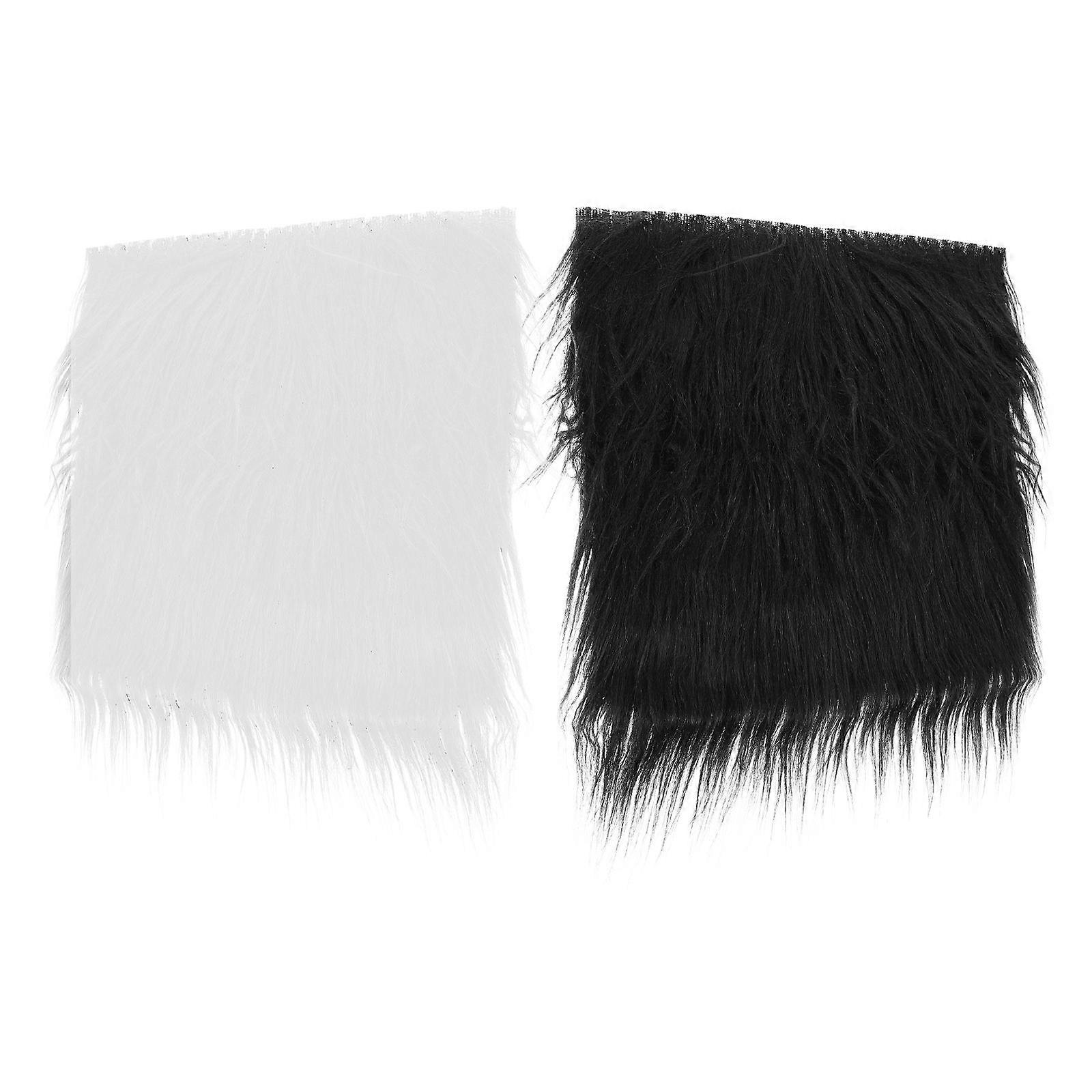 Assorted Color Faux Shaggy Fabric 2Pcs Square Tablecloth DIY Doll Craft Supplies Soft Texture
